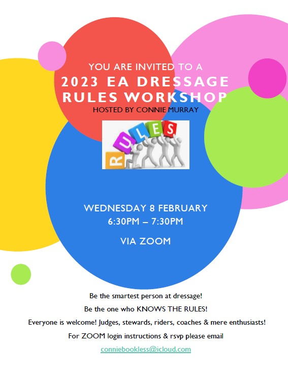 2023 EA Dressage Rules Equestrian Queensland